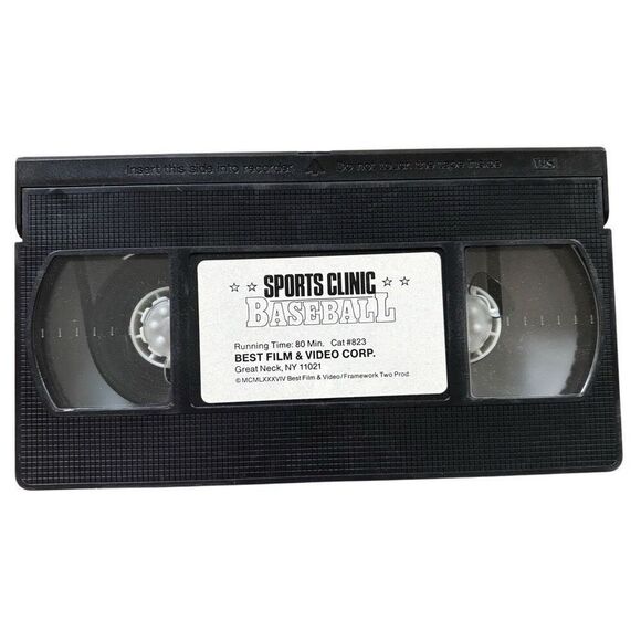Sports Clinic Baseball 1980’s Baseball VHS Instructional Video - Picture 1 of 3